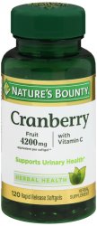 Cranberry+C 4200 mg Sgc Nat Bounty Soft Gel 120 By Nature's Bounty USA 