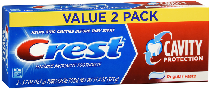 Case of 6-Crest Cavity Protection Twin Toothpaste 2X5.7 oz By P&G
