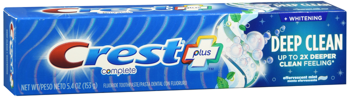 Pack of 12-Crest Plus Deep Clean Complete Whitening Toothpaste 5.4 oz By P&G 