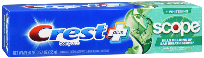Crest + Scope Complete Whitening Toothpaste 5.4oz By Procter & Gamble Dis