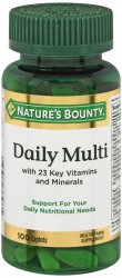 Daily Multi Vitamins Caplet 100 By Nature's Bounty USA 
