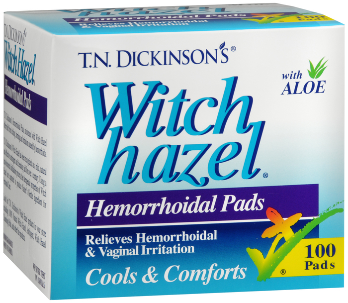 Dickinson Witch Hazel Hemorridal Pad 100 By Dickinson Brands USA 