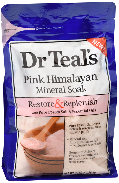 Case of 4-DR Teals Pink Himalayan Mineral Salt3 3Lb By Parfums De Coeur Ltd USA 