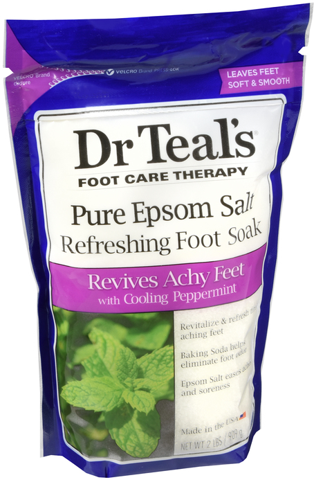 Case of 3-Dr. Teal's Peppermint Foot Soak 2Lb By Parfums De Coeur Ltd USA 