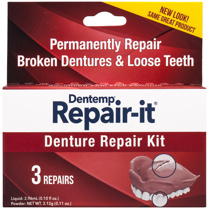 Dentemp Denture Repair-It Kit 3 By Emerson Healthcare USA 