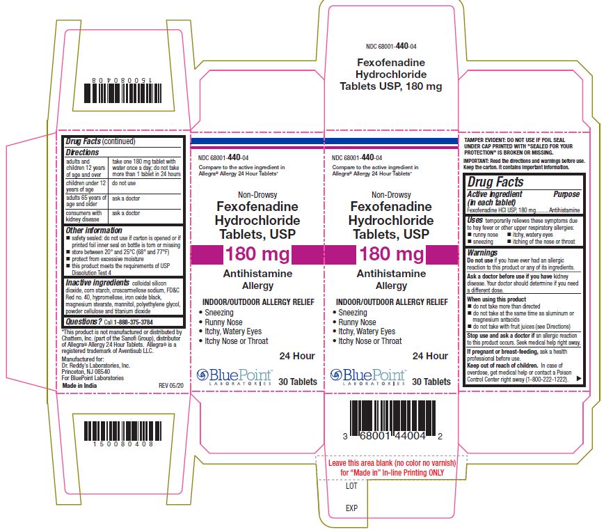 Fexofenadine Hcl 180 mg Tab 180 mg 100 By Bluepoint Labs (Ahp) USA  Generic Allegra