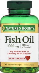 Fish Oil 1000 mg Omega 3 Sgc Soft Gel 1000 mg 145 By Nature's Bounty USA 