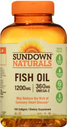 Fish Oil 1200 mg Softgel Soft Gel 1200 mg 100 By Nature's Bounty USA 