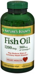 Fish Oil 1200 mg Softgel Soft Gel 1200 mg 320 By Nature's Bounty USA 