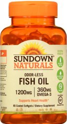 Fish Oil Odorless 1200 mg Softgl Soft Gel 1200 mg 85 By Nature's Bounty USA 