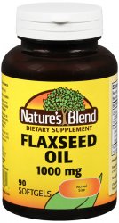 Flaxseed Oil 1000 mg Gelcapsoft Gel 90 By National Vitamin Co USA 