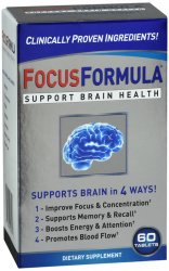 Focus Formula Brain Tablet 60 By Windmill Health Products USA 