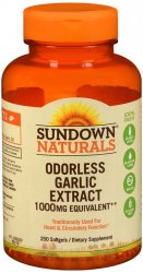 Garlic Odrles 1000 mg Softgl Soft Gel 250 By Nature's Bounty USA 
