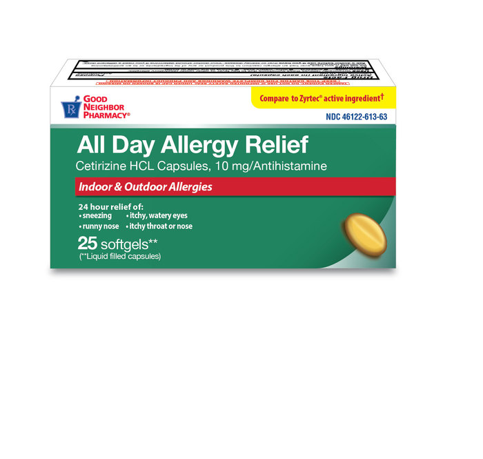 GNP Allergy 10 mg Cetirizine Softgel Liqui-Gels 10 mg 25 By Bionpharma /GNP USA 