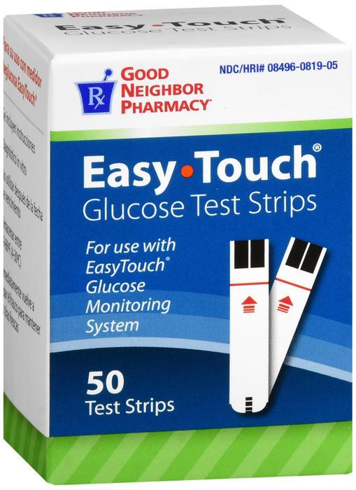 Case of 24-GNP Easy Touch Glucose Test Strp Strip 50 By MHC Medical Products /GNP USA 