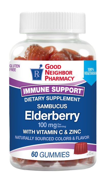 GNP Elderberry W/Vit C & Zinc Gummy 60 By GNP Items USA 