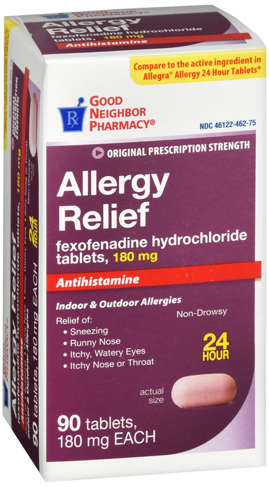 GNP Fexofenadine Hcl 180 mg Tab 90 By DR Reddy's Labs - GNP USA Generic Allegra