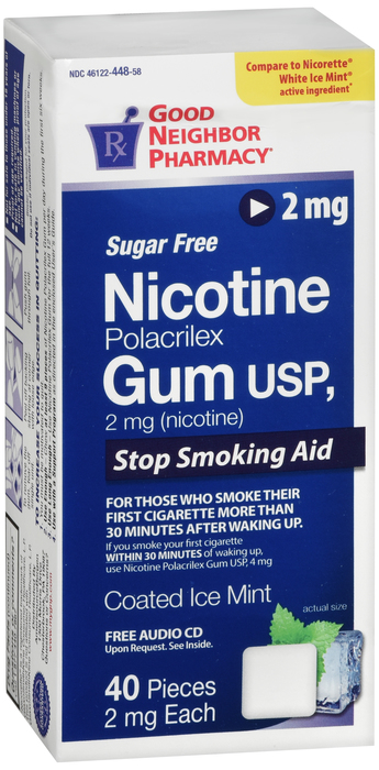 GNP Nicotine Gum 2 mg Ctd Ice Mint Gum 40 By Pl Development /GNP USA 