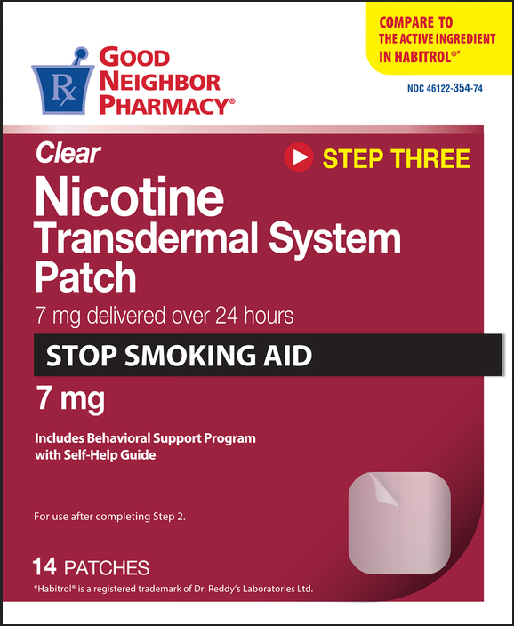 Pack of 12GNP Nicotine Patch 7 mg / Day 14 Patch 7 mg 14 By Apotex Corp/GNP USA