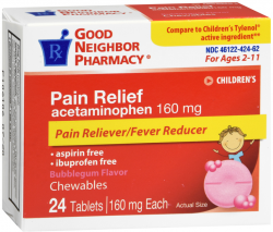 GNP Pain Relief Child Melt 160 mg Chewable 160 mg 24 By LNK International/GNP US
