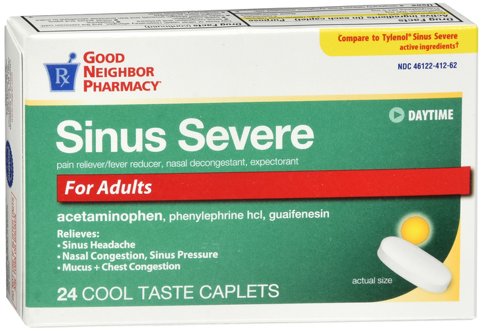 Case of 24-Good Neighbor Pharmacy Sinus/Severe For Adults Capulets 24ct