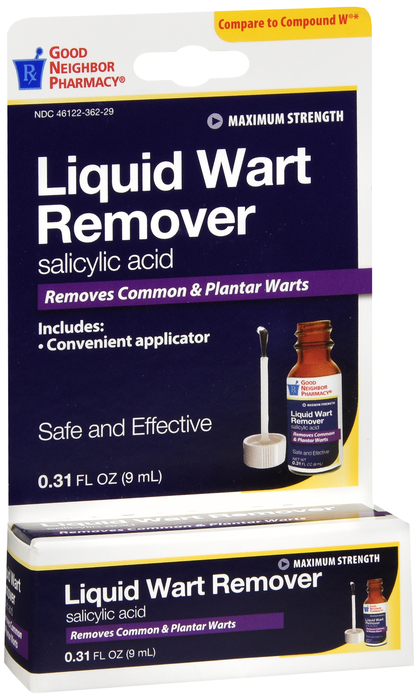 Pack of 12-GNP Wart Remover Liquid 0.31 oz By Premier Brand Of Amer /GNP USA 