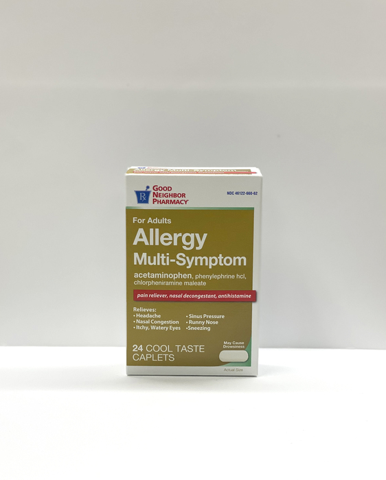 GNP Allergy Multi-Symptom Cool Taste Caplets 24ct