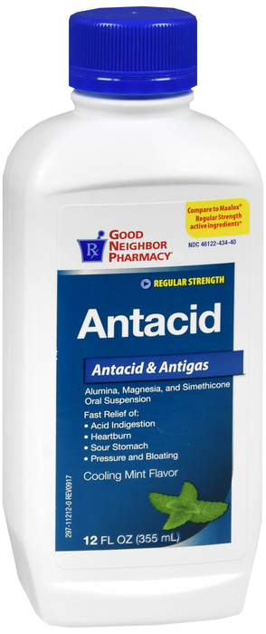 Good Neighbor Pharmacy Antacid Liquid 12 oz By Geri-Care Pharma/GNP USA 