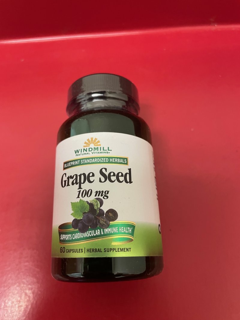 Pack of 12-Grape Seed Extract 100 mg Capsule 100 mg 60 By Windmill Health Products USA 