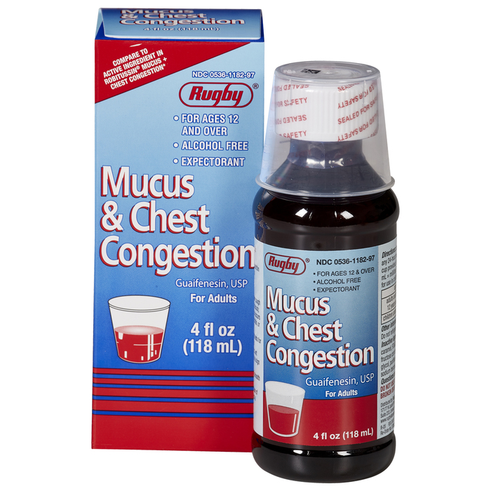 Guaifenesin Cough Syrup 118 ml By Major Pharma/Rugby USA 