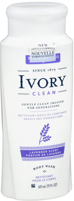 Case of 4-Ivory Body Wash Lavender Liquid 21 oz By Procter & Gamble Dist Co USA 