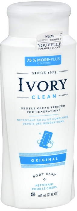 Case of 4-Ivory Body Wash Original Liquid 21 oz By Procter & Gamble Dist Co USA 
