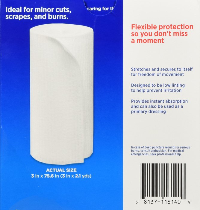 J&J Gauze Rolled 3 In X 2.1 Yd Gauze 5 By J&J Consumer USA 