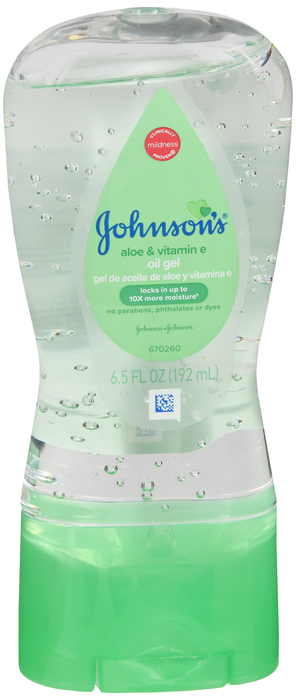 Johnsons Baby Oil Gel Aloe & Vitamin E Gel 6.5 oz By J&J Consumer USA 