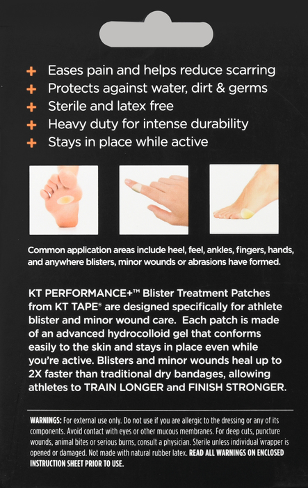 Pack of 12-Kt Performance+ Blister Treatment Patch 6 By Kt Health USA 