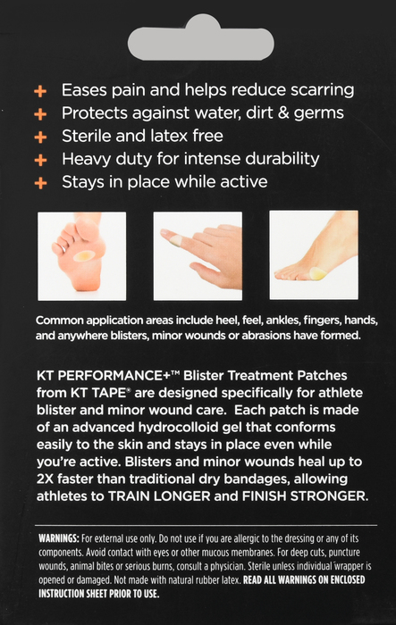 Kt Performance+ Blister Treatment Patch 6 By Kt Health USA 