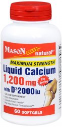 Liq Calcium 1200 mg W/D3 Sgc Soft Gel 60 By Mason Distributors USA 