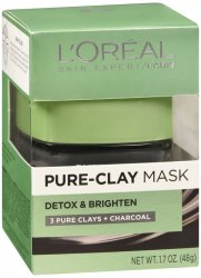 Loreal Pure Clay Mask Detoxify/Brg Cream 1.7 oz By L'Oreal Hair Color/Skin USA 