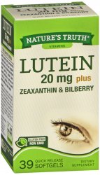 Lutein 20 mg Sgc Nat Truth Soft Gel 20 mg N/T 39 By Rudolph Investment Group Tru