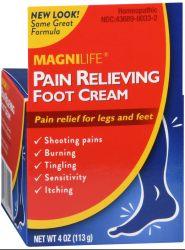 Magnilife Pain Relieving Foot Cream 4 oz By The Magni Group USA 