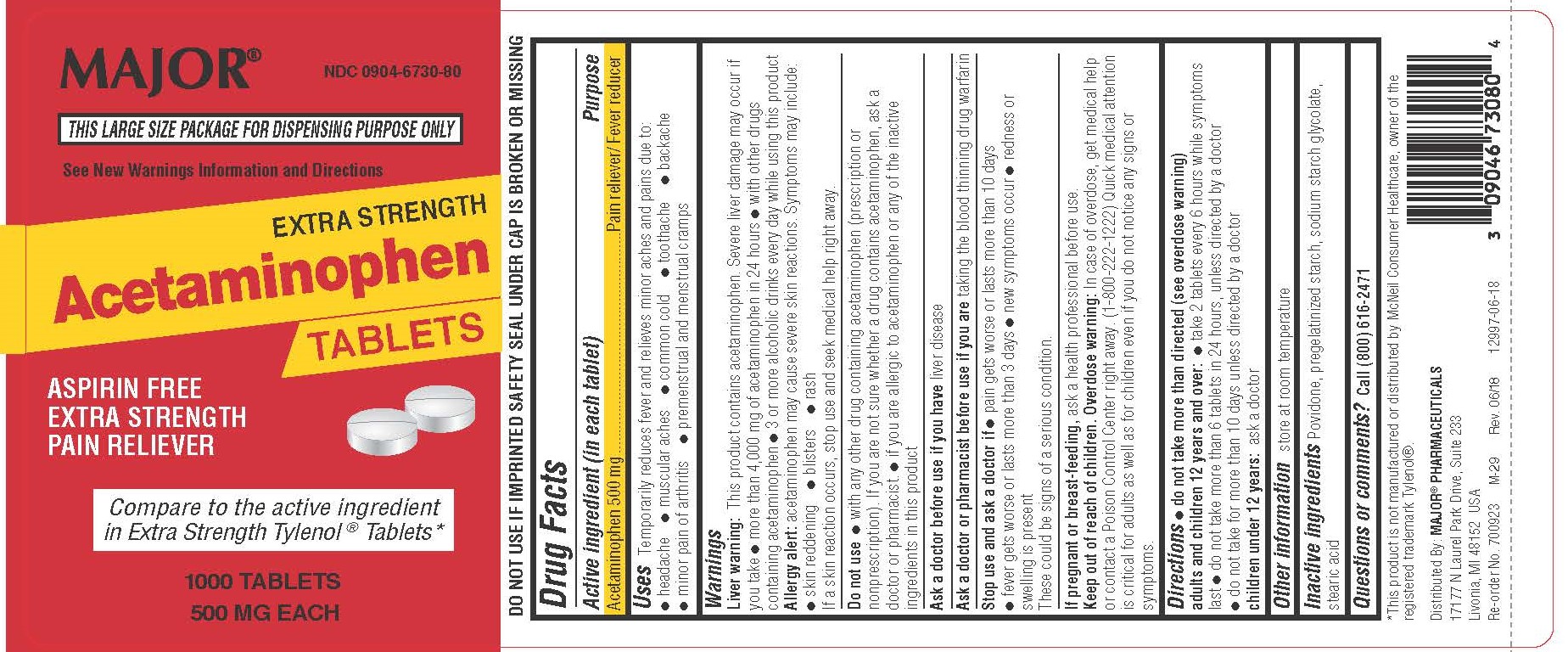 Mapap Acetaminophen 500 mg Tab 500 mg 1000 By Major Pharma USA Gen Tylenol
