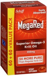 Megared Omega-3 Krill Oil 350 mg Sg Soft Gel 350 mg 120 By RB Health  USA 