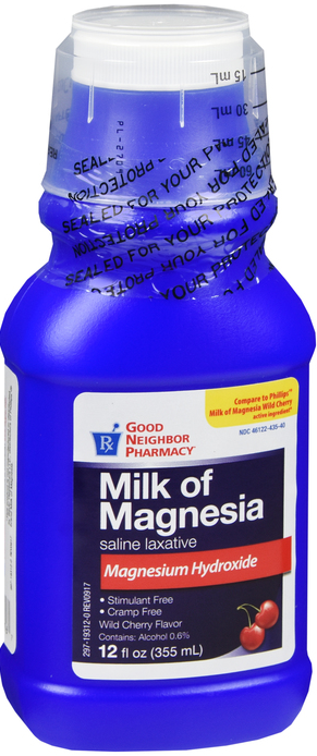 Pack of 12-Milk Of Magnesia Cherry Liquid 12 oz By Geri-Care Pharma/GNP USA 