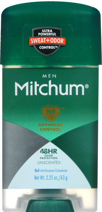 Mitchum Antiperspirant Deo Power Gel Unscent Deodorant 2.25 oz Item No. OTC508556, 508556, NDC# 00997-3155-00 00997-155-00 0099731550 00997315500 UPC Code: 0-30997-31550-0 030997-315500 030997315500