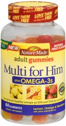Multi For Him Omega 3 Gum 80 By Pharmavite Pharm Corp USA 