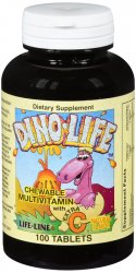 Multivitamins Child Chewable + C Dino Tab 100 By National Vitamin Co USA 