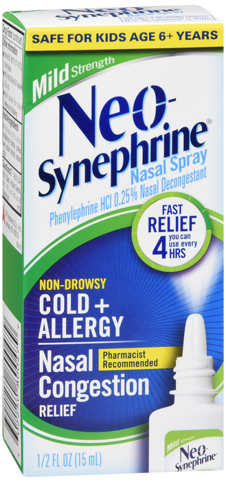 Neo-Synephrine Cold & Sinus ml D/St Spray 0.5 oz By Ascher B F Co USA 