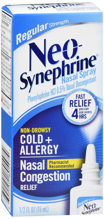 Neo-Synephrine Cold & Sinus Reg/St Spray 0.5 oz By Ascher B F Co USA 
