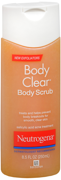 Pack of 12-Neutrogena Body Clear Body Scrub Liquid 8.5 oz By J&J Consumer USA 