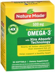 Omega-3 1200 mg Xtr Softgel Nat Made Soft Gel 1200 mg 30 By Pharmavite Pharm Cor